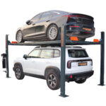 Stratus 4 Post 8,000 LBS Capacity Manual Release Storage Car Lift With Castors SAE-P48