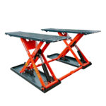 Stratus Extra Wide Extra Tall 47 1/4" Commercial Grade Open Center Mobile Mid Rise Electric Safety Lock Release Scissor Car Lift SAE-MS9000XT - Image 9