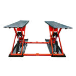 Stratus Extra Wide Extra Tall 47 1/4" Commercial Grade Open Center Mobile Mid Rise Electric Safety Lock Release Scissor Car Lift SAE-MS9000XT - Image 8