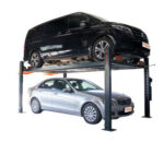 Stratus 4 Post 8,000 lbs Capacity Manual Release Compact Storage Parking Car Lift With Castors SAE-P48C