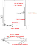 KT-M120 Two Post Clear-floor Vehicle Lift 12,000lbs - Image 4