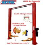 KT-M120 Two Post Clear-floor Vehicle Lift 12,000lbs - Image 8
